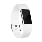 L Size Silicone Watch Wrist Sports Strap For Fitbit Charge Band Wristband Replacement - White