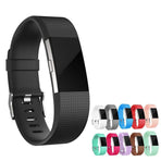 L Size Silicone Watch Wrist Sports Strap For Fitbit Charge Band Wristband Replacement - White