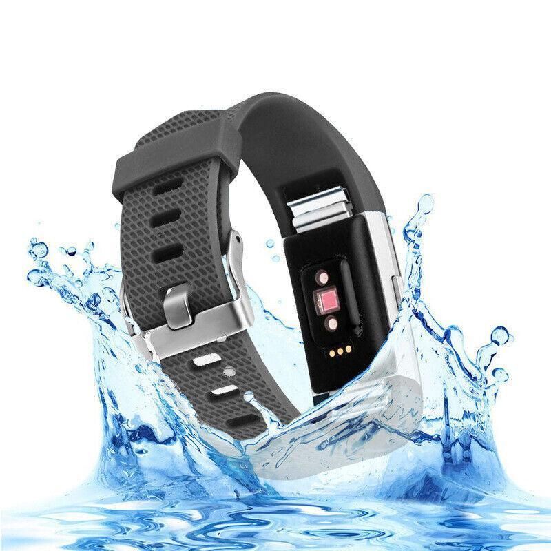 L Size Silicone Watch Wrist Sports Strap For Fitbit Charge Band Wristband Replacement - White