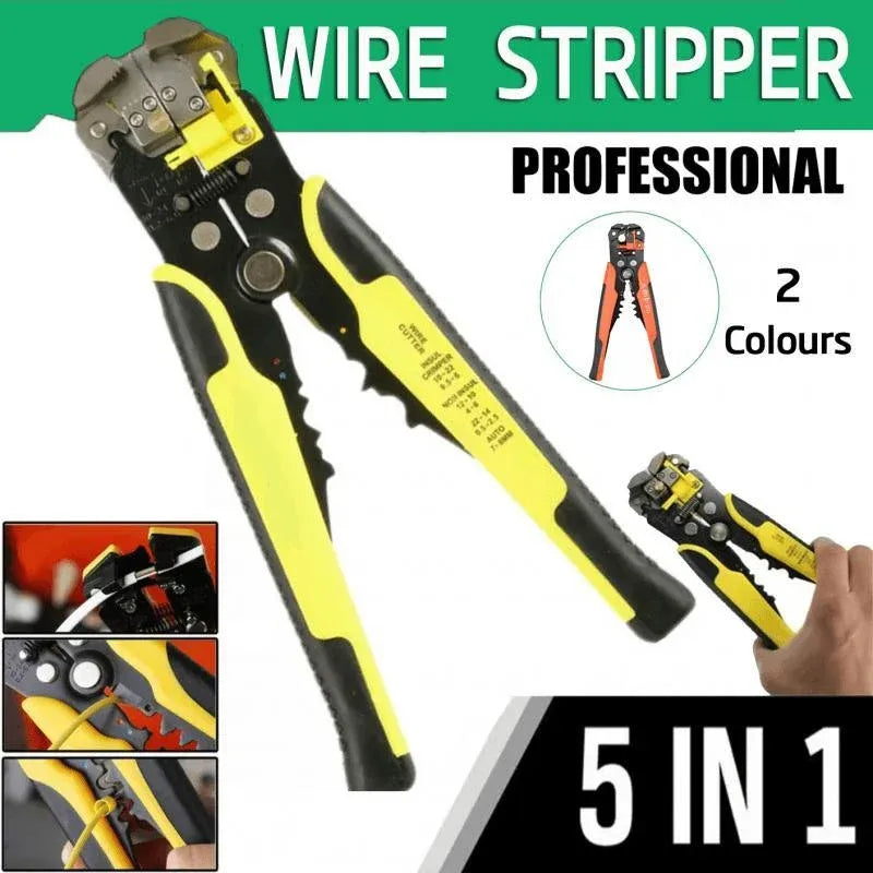 Automatic Wire Cutter Stripper Pliers Electrical Cable Crimper Terminal Tool Au - Yellow