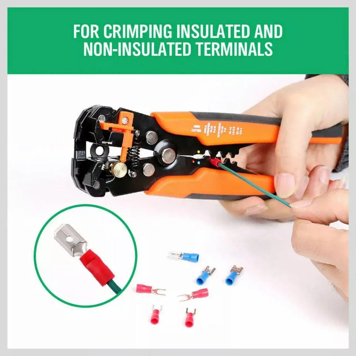 Automatic Wire Cutter Stripper Pliers Electrical Cable Crimper Terminal Tool Au - Yellow