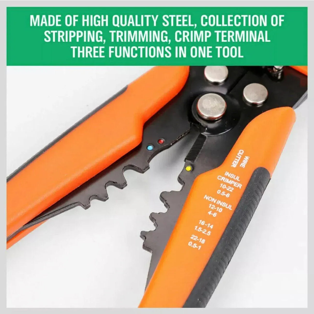 Automatic Wire Cutter Stripper Pliers Electrical Cable Crimper Terminal Tool Au - Yellow
