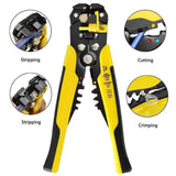 Automatic Wire Cutter Stripper Pliers Electrical Cable Crimper Terminal Tool Au - Yellow - Extra Image