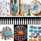 21 Acrylic Paint Marker Pens Set Permanent Stone Glass Metal Fabric Waterproof