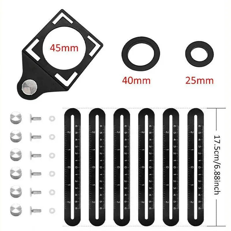 Universal Angularizer Ruler Multi Angle Measuring Template Tool Hole Locator Au