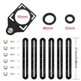 Universal Angularizer Ruler Multi Angle Measuring Template Tool Hole Locator Au - Front View