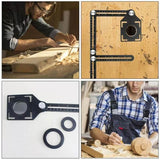 Universal Angularizer Ruler Multi Angle Measuring Template Tool Hole Locator Au - Low Angle