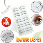 10 Pairs Self-Adhesive Training False Eyelash Extensions Strip