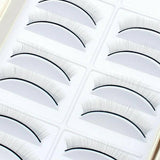 10 Pairs Self-Adhesive Training False Eyelash Extensions Strip - Low Angle