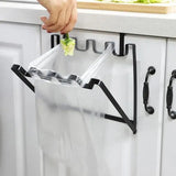 Wall Hanging Garbage Bag Shelf Hook Kitchen Storage Plastic Bag Hanger Rack Trash Bin - Extra Image