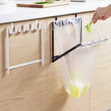 Wall Hanging Garbage Bag Shelf Hook Kitchen Storage Plastic Bag Hanger Rack Trash Bin - Extra Image
