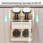 Wall Mounted Folding Wastebasket Space Saving for Kitchen Bathroom Household Use