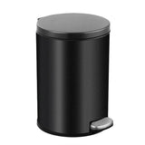 Trash Can Double Layer Foot Pedal Design with Lid Household Bin Kitchen Bathroom - White