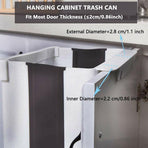 9L Hanging  Bin Wall Mounted Folding Waste Bin Kitchen Dining Cabinet Trash Can - White