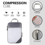6pcs Mesh Visible Travel Storage Set Waterproof Nylon Compressible Storage Bags - Sky Blue