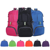 35L Light Foldable Outdoor Sports Backpack Camping Hiking Travel Bag - Blue - Front View