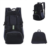 35L Light Foldable Outdoor Sports Backpack Camping Hiking Travel Bag - Rose Red - Rear View