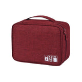 Cable Organizer Bag Charger USB Electronic Accessories Storage Travel Case - Navy - Extra Image