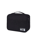 Cable Organizer Bag Charger USB Electronic Accessories Storage Travel Case - Sky Blue - Rear View