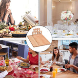 Bamboo Chopping Board Cheese Board Set with Knife Kitchen Charcuterie Serving - Top-Down View