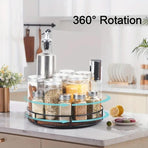 Wooden Storage Rack Sundry Organizer Rotating Desktop Pallet Organizer for Home