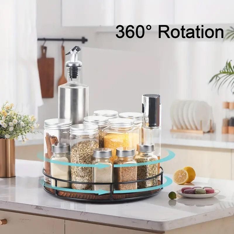 Wooden Storage Rack Sundry Organizer Rotating Desktop Pallet Organizer for Home