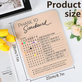 Phase 10 Score Board Wooden Phase 10 Scorecard Reusable for Family Game Tabletop - Side View