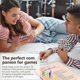 Phase 10 Score Board Wooden Phase 10 Scorecard Reusable for Family Game Tabletop - 45-Degree Angle