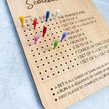 Phase 10 Score Board Wooden Phase 10 Scorecard Reusable for Family Game Tabletop - Extra Image