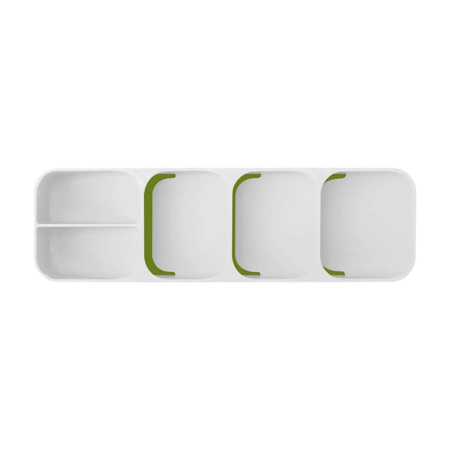 Kitchen Drawer Utensil Cutlery Tray Organizer Insert Spoon Fork Knife Divider Storage - White