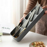 Kitchen Drawer Utensil Cutlery Tray Organizer Insert Spoon Fork Knife Divider Storage - White