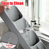 Kitchen Drawer Utensil Cutlery Tray Organizer Insert Spoon Fork Knife Divider Storage - White