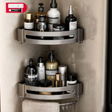 Single Tier Triangle Bathroom Shower Shelf Organizer Rack Wall Mounted Storage - Extra Image