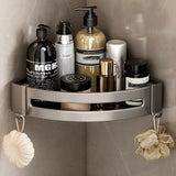 Single Tier Triangle Bathroom Shower Shelf Organizer Rack Wall Mounted Storage - Extra Image