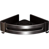 Single Tier Triangle Bathroom Shower Shelf Organizer Rack Wall Mounted Storage - Front View