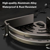 Single Tier Triangle Bathroom Shower Shelf Organizer Rack Wall Mounted Storage - Top-Down View