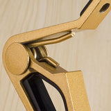 Premium Alloy Capo Quick Change Trigger Clamp For Guitar Banjo Ukulele Mandolin - Black - Top-Down View