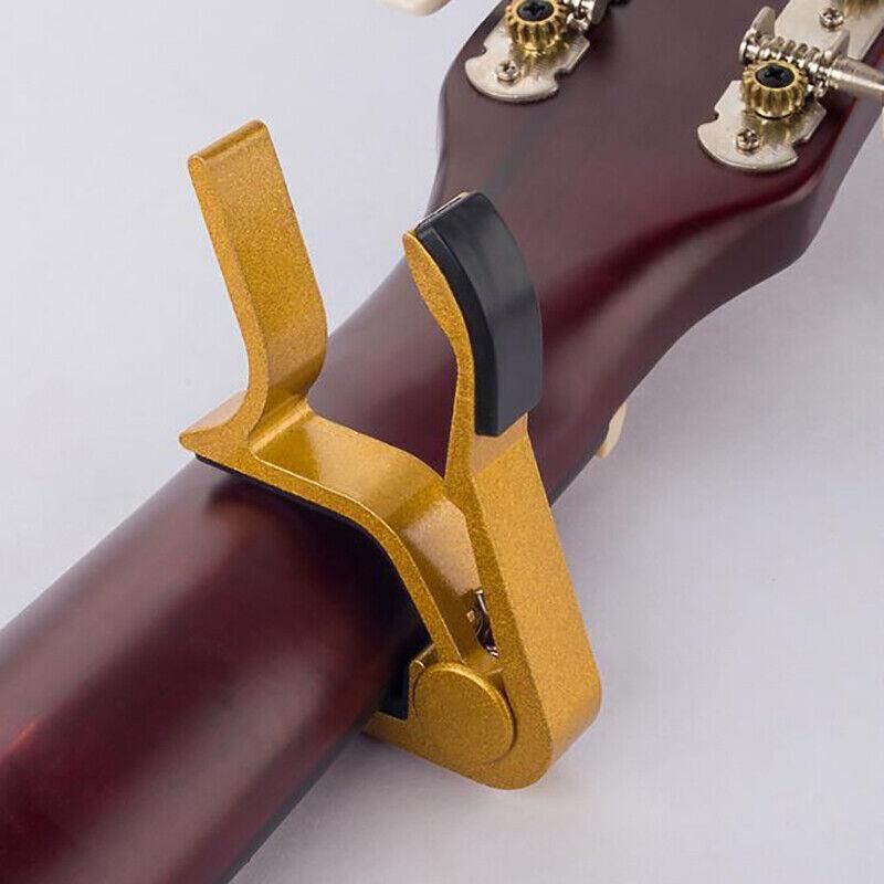 Premium Alloy Capo Quick Change Trigger Clamp For Guitar Banjo Ukulele Mandolin - Black