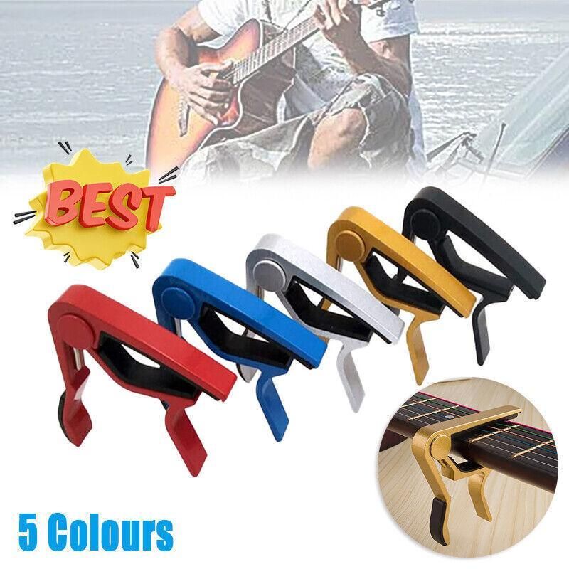 Premium Alloy Capo Quick Change Trigger Clamp For Guitar Banjo Ukulele Mandolin - Yellow
