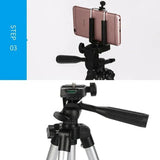 Tripod Stand with Phone Holder for Camera iPhone DSLR Travel Photography - Close-Up Angle