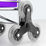 Folding Vegetable Basket Trolley Small Trailer Grocery Shopping Pulling Cart - Close-Up Angle