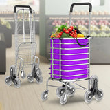 Folding Vegetable Basket Trolley Small Trailer Grocery Shopping Pulling Cart - Extra Image