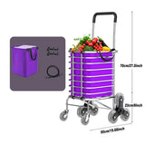 Folding Vegetable Basket Trolley Small Trailer Grocery Shopping Pulling Cart - Extra Image