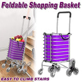 Folding Vegetable Basket Trolley Small Trailer Grocery Shopping Pulling Cart