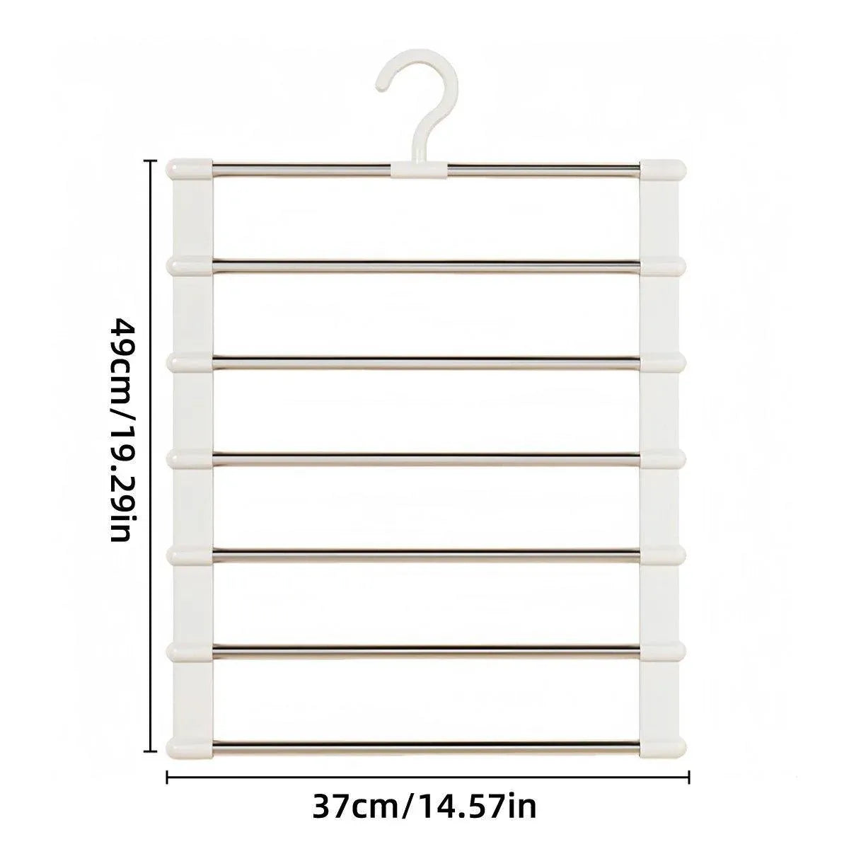 2pcs Multifunctional Folding Trouser Rack Multi Layer Storage Hanging Clothes