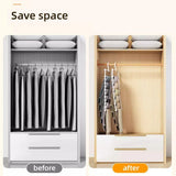 2pcs Multifunctional Folding Trouser Rack Multi Layer Storage Hanging Clothes - Rear View