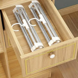2pcs Multifunctional Folding Trouser Rack Multi Layer Storage Hanging Clothes - Low Angle