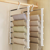 2pcs Multifunctional Folding Trouser Rack Multi Layer Storage Hanging Clothes - Extra Image