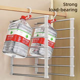 2pcs Multifunctional Folding Trouser Rack Multi Layer Storage Hanging Clothes - Top-Down View