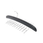 Tie Belt Scarf 24 Hooks Hanger Rack Clip Organiser Holder Storage Wood - Black